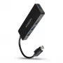 Axagon SuperSpeed USB-C plāns centrmezgls, USB 3.2 Gen 1 (3.1 Gen 1) Type-C, USB 3.2 Gen 1 (3.1 Gen 1) Type-A, 5000 Mbit/s, Melns, Plastmasa, 0,14 m