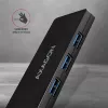Axagon SuperSpeed USB-C plāns centrmezgls, USB 3.2 Gen 1 (3.1 Gen 1) Type-C, USB 3.2 Gen 1 (3.1 Gen 1) Type-A, 5000 Mbit/s, Melns, Plastmasa, 0,14 m