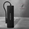 Axagon SuperSpeed USB-C plāns centrmezgls, USB 3.2 Gen 1 (3.1 Gen 1) Type-C, USB 3.2 Gen 1 (3.1 Gen 1) Type-A, 5000 Mbit/s, Melns, Plastmasa, 0,14 m