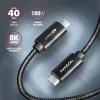 Axagon BUCM432-CM10AB USB kabelis USB4 Gen 3x2 1 m USB C Melns