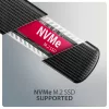 AXAGON EEM2-SC ārējais USB-C 10Gbps bezskrūvju metāla M.2 NVMe SSD korpuss, vienas vietas, pelēks