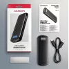 AXAGON EEM2-SC ārējais USB-C 10Gbps bezskrūvju metāla M.2 NVMe SSD korpuss, vienas vietas, pelēks