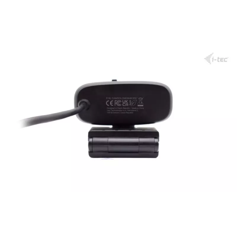 Webcam i-tec SOLOMON 300 4K, USB, 3840×2160, 8.29 MP, klipša stiprinājums, melna
