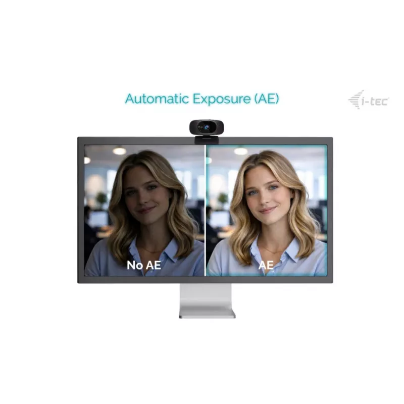 Webcam i-tec SOLOMON 300 4K, USB, 3840×2160, 8.29 MP, klipša stiprinājums, melna