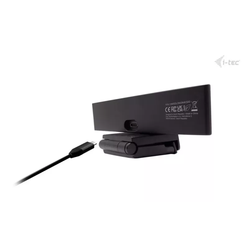 ITEC i-tec SOLOMON 500 4K PDAF tīmekļa kamera — 4K Ultra HD, 3840×2160, USB, klipša stiprinājums, melna