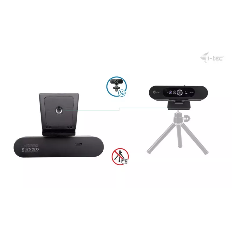 i-tec SOLOMON WH200 2K Webkamera Windows Hello, 4 MP, 2560 x 1440 pikseļi, 2K Ultra HD, 60 f/s, 1920x1080@30f/s, 1280x720@30f/s, 2560x1440@30f/s, Auto