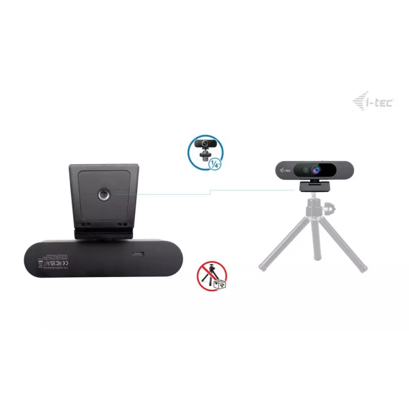 ITEC SOLOMON PRO 900 4K tīmekļa kamera, 3840×2160, 8,29 MP, USB, spailes stiprinājums, melna