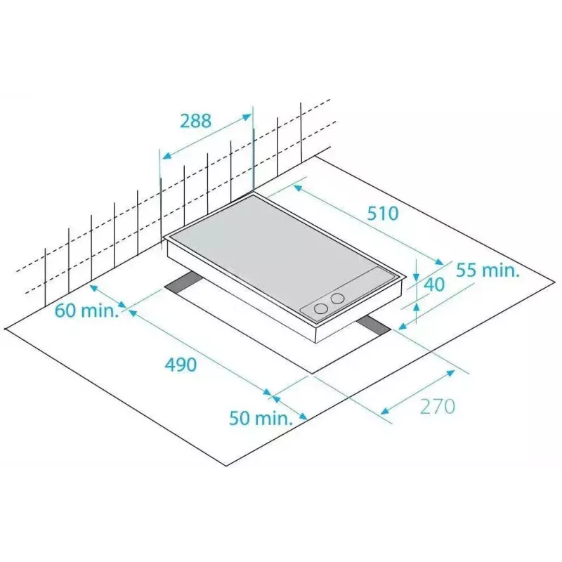 Beko HDMC 32400 TX Iebūvējamā keramiskā plīts virsma, 2 zonas, skārienvadība