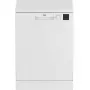 Brīvi stāvoša trauku mazgājamā mašīna BEKO DVN05320W — pilna izmēra 60 cm, 13 galda piederumu komplekti, 49 dB, 5 programmas, E klase