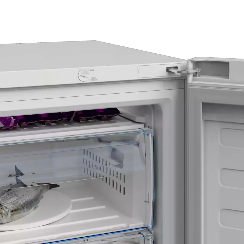 Vertikālā saldētava Beko RFSA240M41WN — 215 L, balta, Ātrā sasaldēšana, reversīvas durvis