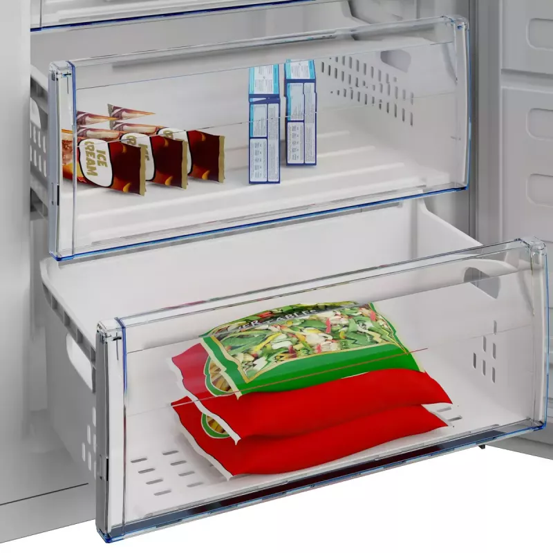 Vertikālā saldētava Beko RFSA240M41WN — 215 L, balta, Ātrā sasaldēšana, reversīvas durvis