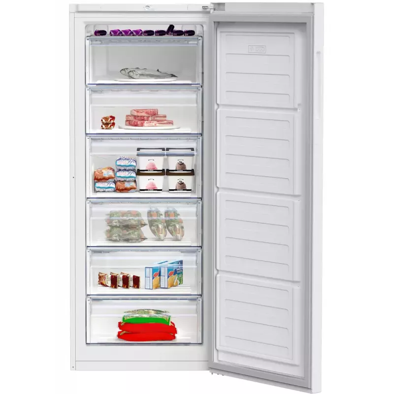 Vertikālā saldētava Beko RFSA240M41WN — 215 L, balta, Ātrā sasaldēšana, reversīvas durvis