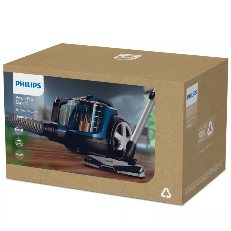 Philips PowerPro Expert FC9745/09 putekļsūcējs 2 L cilindra putekļsūcējs Sausā tīrīšana 900 W Bez putekļu maisa