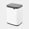 Brabantia Bo atkritumu tvertne 4 L taisnstūrveida tērauds melns balts