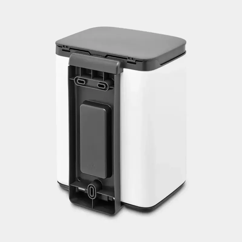 Brabantia Bo atkritumu tvertne 4 L taisnstūrveida tērauds melns balts