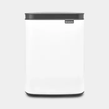 Brabantia Bo atkritumu tvertne 4 L taisnstūrveida tērauds melns balts