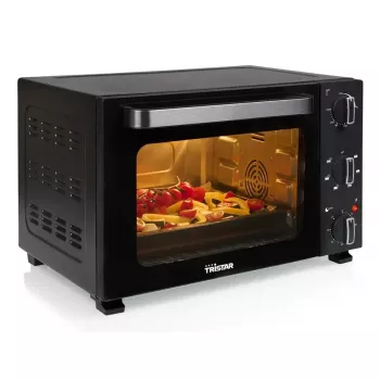 Galda elektriskā cepeškrāsns Tristar OV-3627 — 27 L, 1500 W, melna, grozāmās vadības ierīces