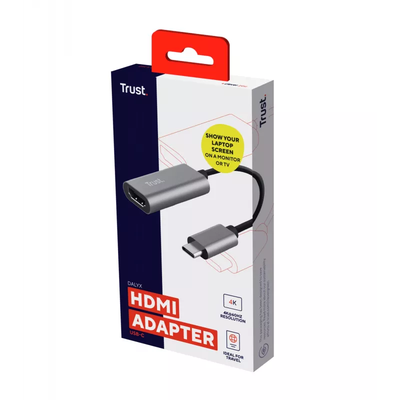 Trust Dalyx USB grafiskais adapteris Pelēks