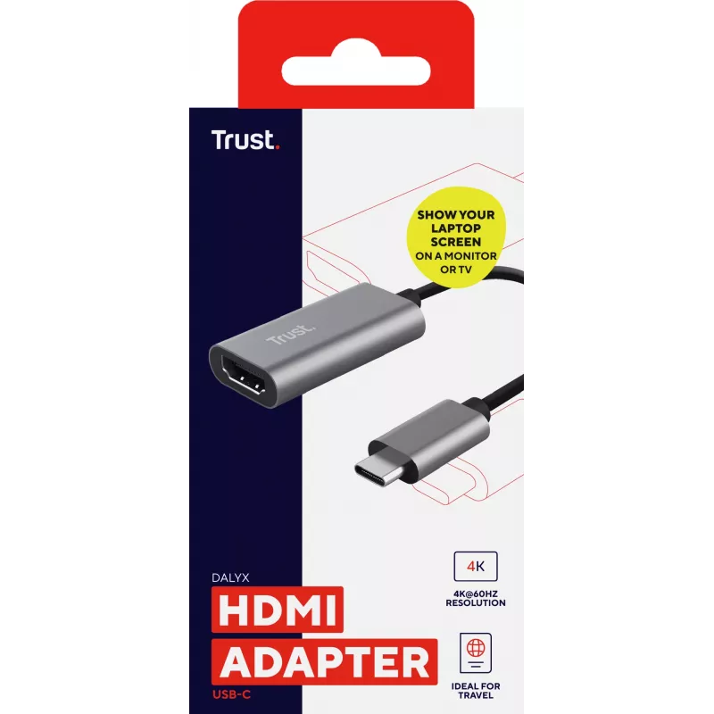 Trust Dalyx USB grafiskais adapteris Pelēks