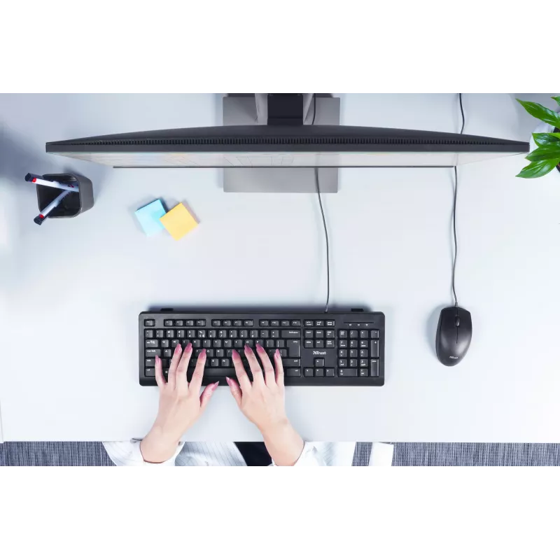 Trust TK-150 klaviatūra Universāla USB QWERTY Melna