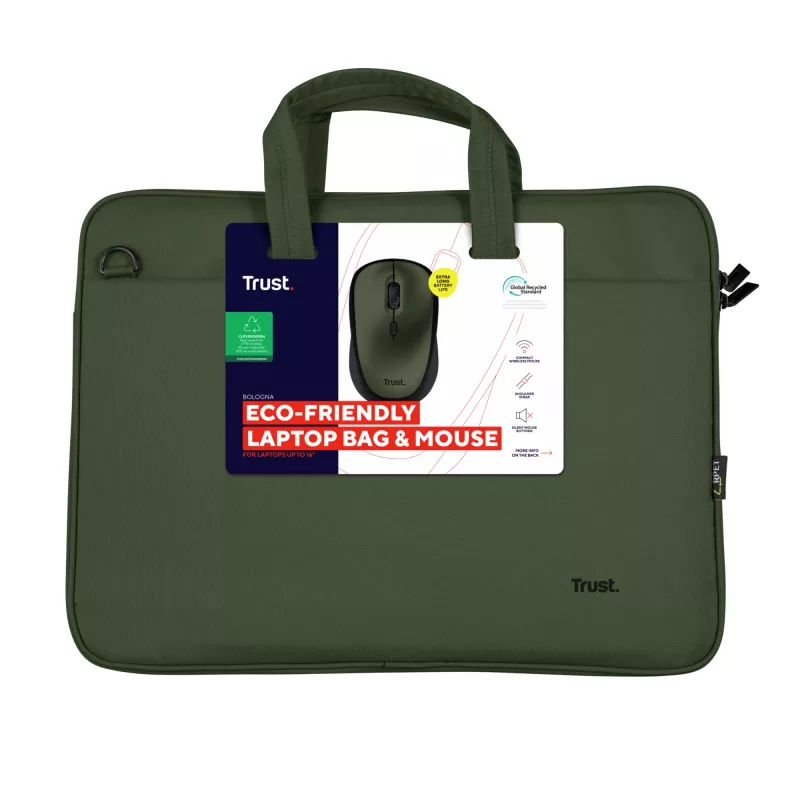 Trust Bologna 40.6 cm (16 collu) portfelis zaļā krāsā
