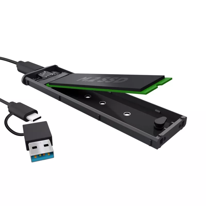 SSD korpuss TRUST 25806 Melns M.2, viena diska, līdz 4 TB, USB Type-C 10 Gbit/s (USB 3.2 Gen 2)
