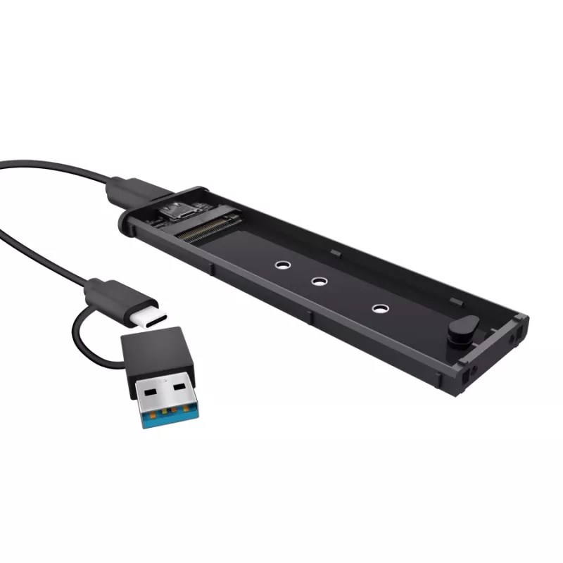SSD korpuss TRUST 25806 Melns M.2, viena diska, līdz 4 TB, USB Type-C 10 Gbit/s (USB 3.2 Gen 2)