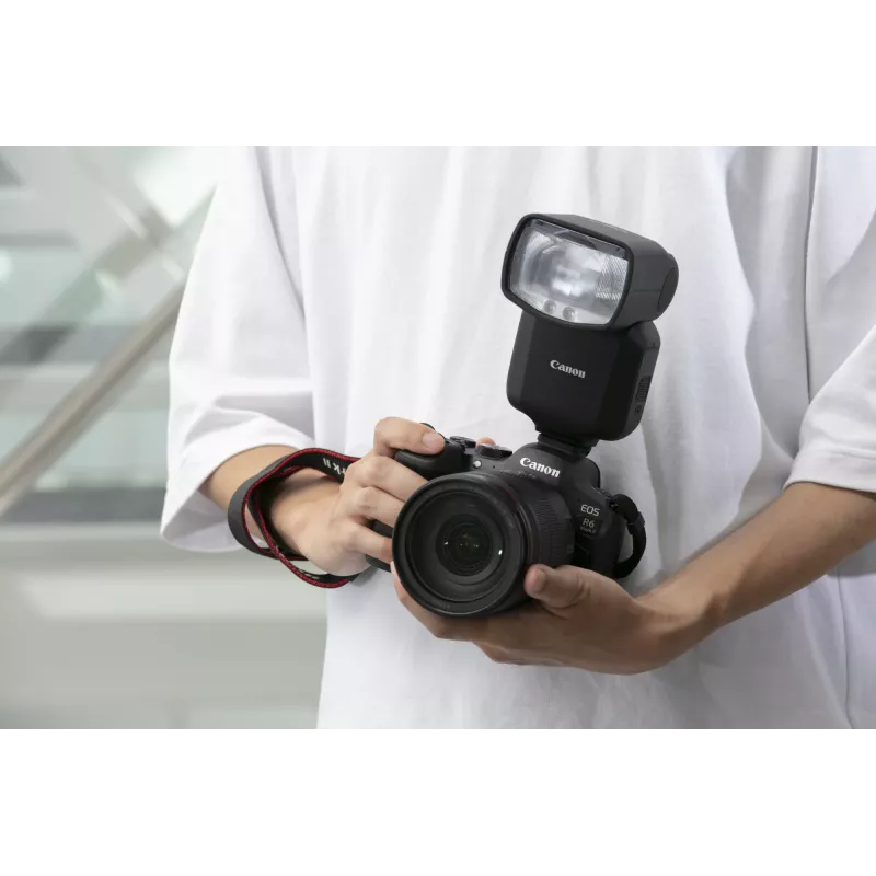 Zibspuldze, Canon Speedlite EL-5 — vergu zibspuldze, Li‑Ion LP‑EL akumulators, 491 g, melna