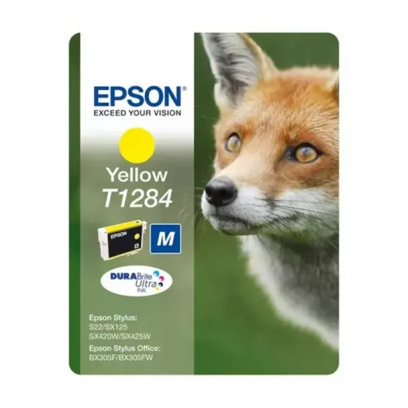 Epson Fox Singlepack dzeltena T1284 DURABrite Ultra tintes kasetne