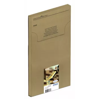Epson pildspalvu un krustvārdu mīklu daudzpaka 4 krāsas 16XL EasyMail, augsta (XL) ietilpība, melna, ciāna, fuksīna, dzeltena, pigmenta bāzes tinte, pigmenta bāzes tinte, 12.9 ml, 6.5 ml