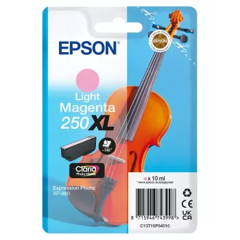 Epson 250XL Violin Claria Photo HD oriģināla augstas (XL) ražības gaiši madženta tintes kasetne, 1 gab., 10 ml