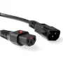 ACT Powercord C13 IEC Lock - C14 melns 1,5 m, PC1003