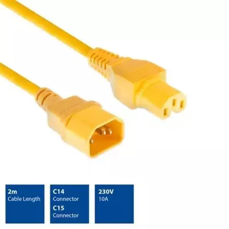 Strāvas vads C14 - C15 ACT 2 m H05RN-F 250 V 10 A