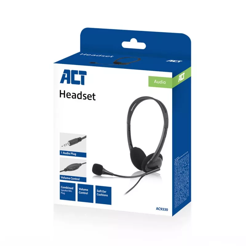 ACT austiņas ar 3,5 mm audio ligzdu