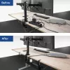 Zem galda novietojams izvelkams kabeļu pārvaldības paliktnis ACT 43–72 cm, stiprinājums ar skavām, tērauds, 728×130×190 mm, 5 kg