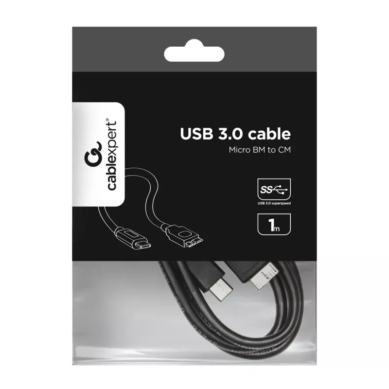 USB kabelis Gembird CCP-USB3-MBMCM-1M