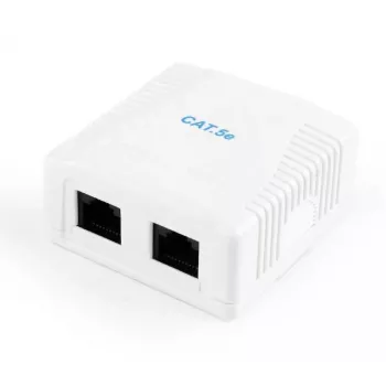 Tīkla sadalītājs Gembird NCAC-2U5E-01 Cat5e sieviešu savienotāji balts