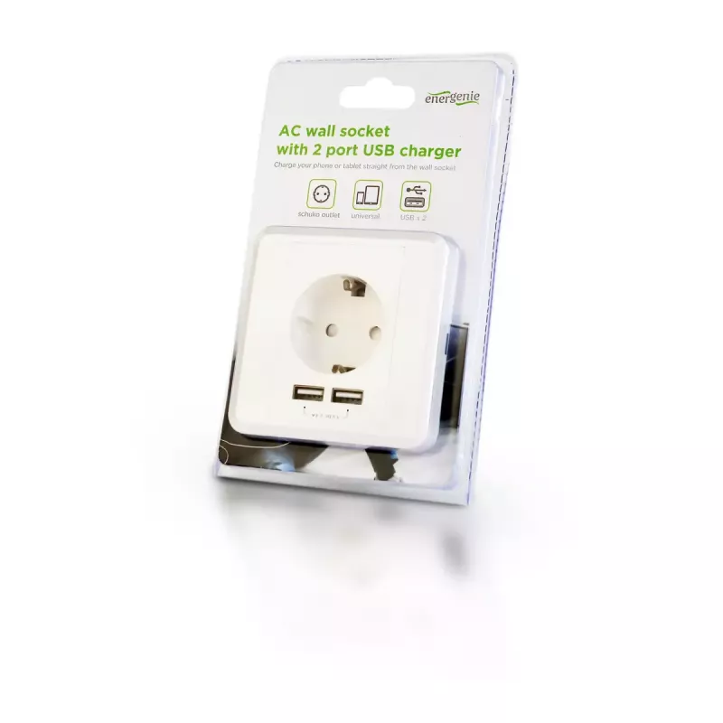 Kontaktligzda 2 x USB EnerGenie EG-ACU2A2-01