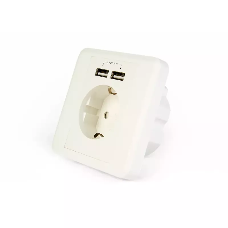 Kontaktligzda 2 x USB EnerGenie EG-ACU2A2-01