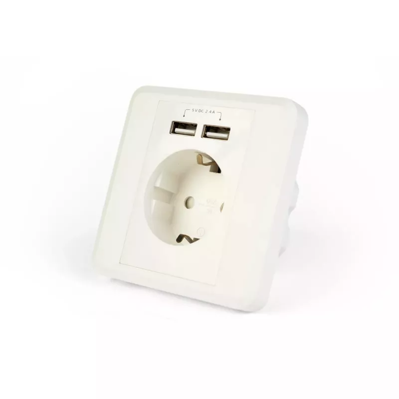 Kontaktligzda 2 x USB EnerGenie EG-ACU2A2-01