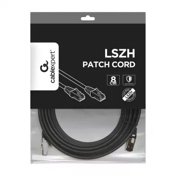 Tīkla kabelis Gembird PP8-LSZHCU-BK-5M RJ-45 Cat8 5m Melns