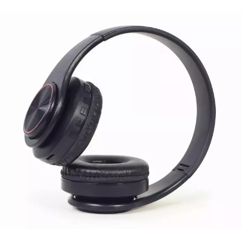 Vadu un bezvadu austiņas GEMBIRD BHP-LED-01, supra-aural, galvas lente, melnas, 0,3 m kabelis, 150 g