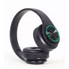 Vadu un bezvadu austiņas GEMBIRD BHP-LED-01, supra-aural, galvas lente, melnas, 0,3 m kabelis, 150 g