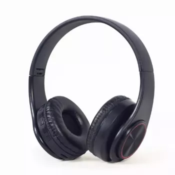 Vadu un bezvadu austiņas GEMBIRD BHP-LED-01, supra-aural, galvas lente, melnas, 0,3 m kabelis, 150 g