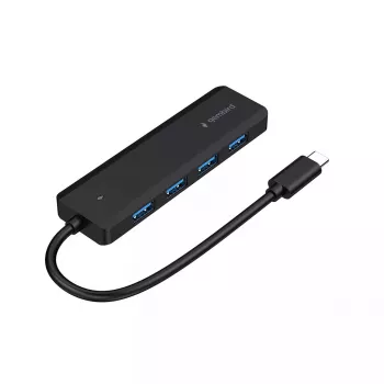 Gembird UHB-CM-U3P4P-01 USB centrmezgls 3.2 Gen 1 Type-C melns 4 porti