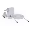 Pārnēsājams 140 W GaN ceļojumu lādētājs Xtorm XVC2140 ar 3 × USB-C PD pieslēgvietām un 2 m USB‑C kabeli, balts