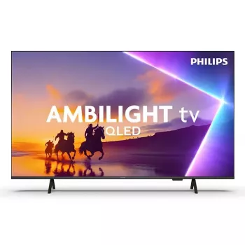 TV Philips 55PUS8450 55 collas (139,7 cm) QLED 4K Ultra HD viedtelevizors, Titan OS, Wi‑Fi, melns