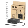USB-C Quad DisplayLink dokstacija CLUB 3D CSV-2542 — 2× DisplayPort 8K60Hz, 2× HDMI 4K60Hz, PD 100W, 2.5G Ethernet