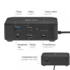 USB-C Quad DisplayLink dokstacija CLUB 3D CSV-2542 — 2× DisplayPort 8K60Hz, 2× HDMI 4K60Hz, PD 100W, 2.5G Ethernet
