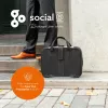 R-Go Tools klēpjdatora soma R-Go Viva, pilngraudu āda, ar integrētu klēpjdatora statīvu, plecu siksna, 15,6 collas, melna